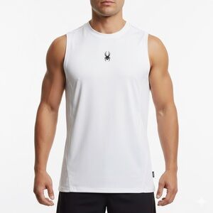 Spyder Men's Compression White Tank Top